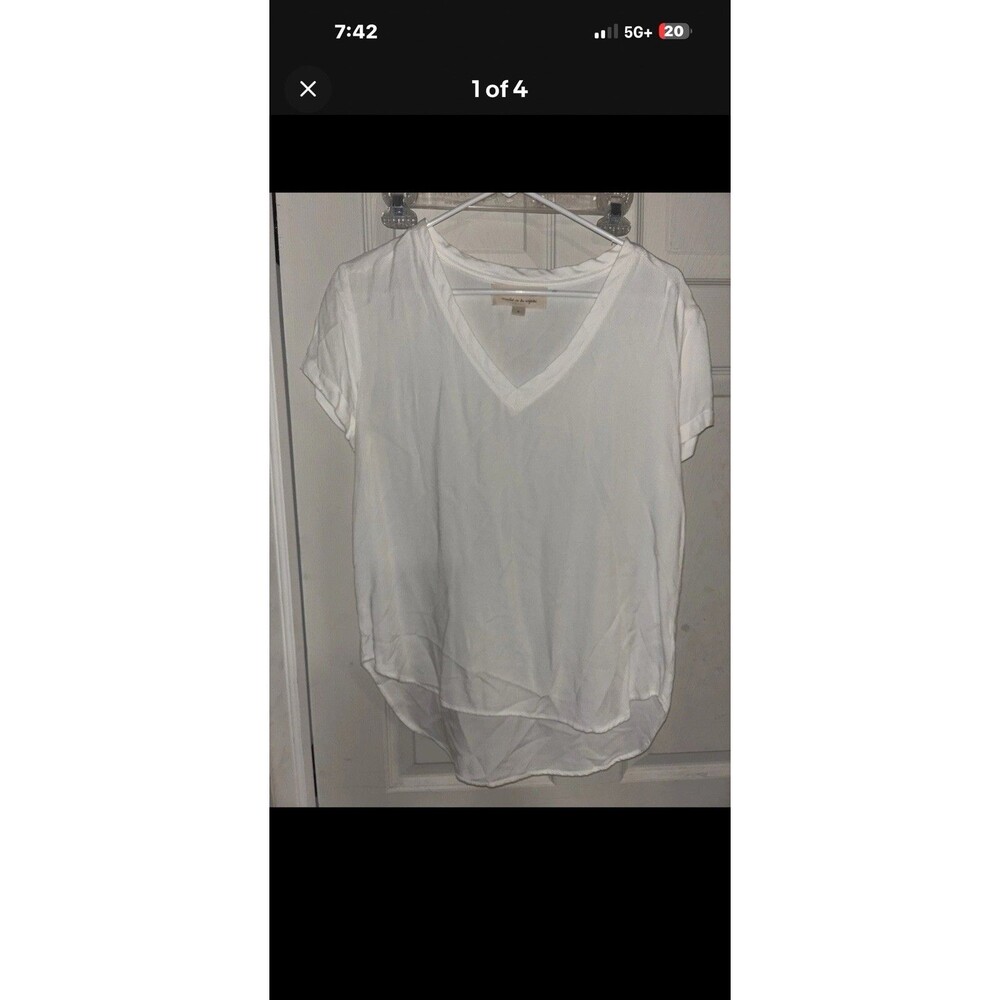 Cloth & Stone Shirt Womens Small Burnt Orange And White Shirt 2 Pack Small - Picture 4 of 7